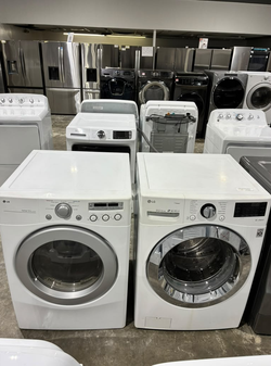 LG Front Load Set with Steam Wash White - Deal