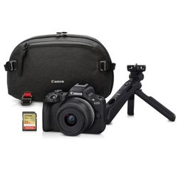 Canon EOS R50 RF-S18-45mm Tripod Grip Bundle $599.99