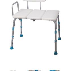 Aquasense AdjustIle Bath and Shower Transfer Bench with Reversible Backrest