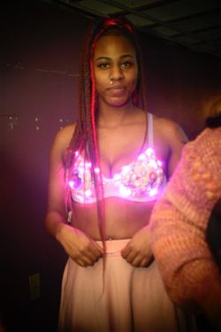 Custom light up and picture bra top