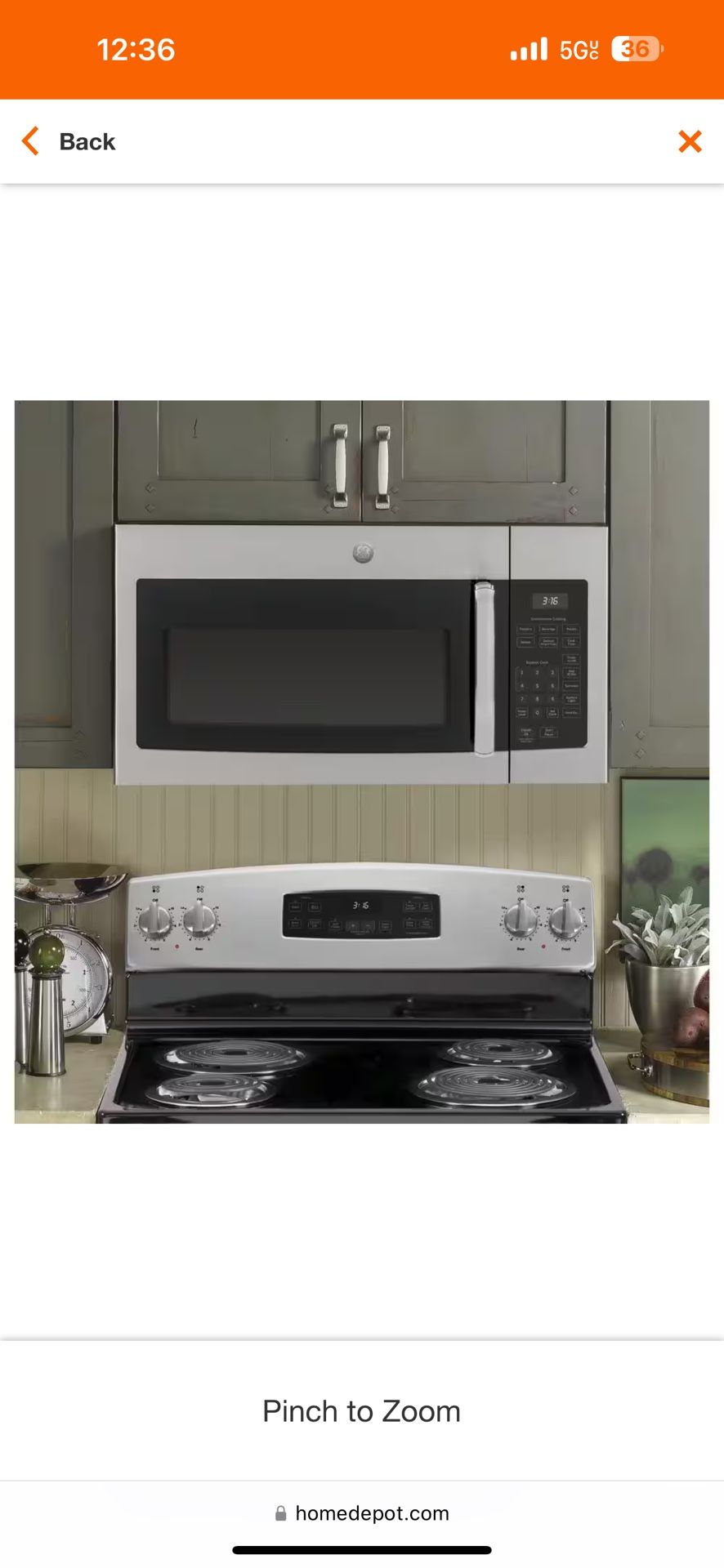 1.6 cu. ft. Over-the-Range Microwave in Stainless Steel