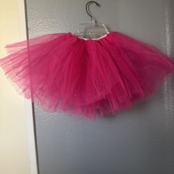 Pink Girls Dance Tutu Skirt Tulle Polyester Sleeveless