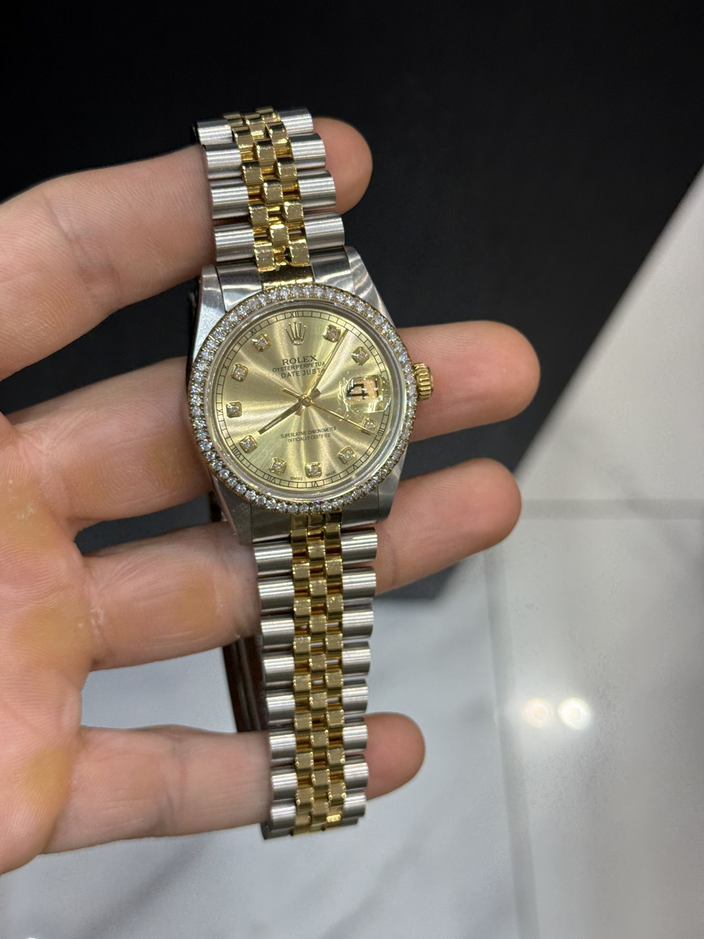 Rolex 36mm DateJust Ref # 16013 Champagne Dial