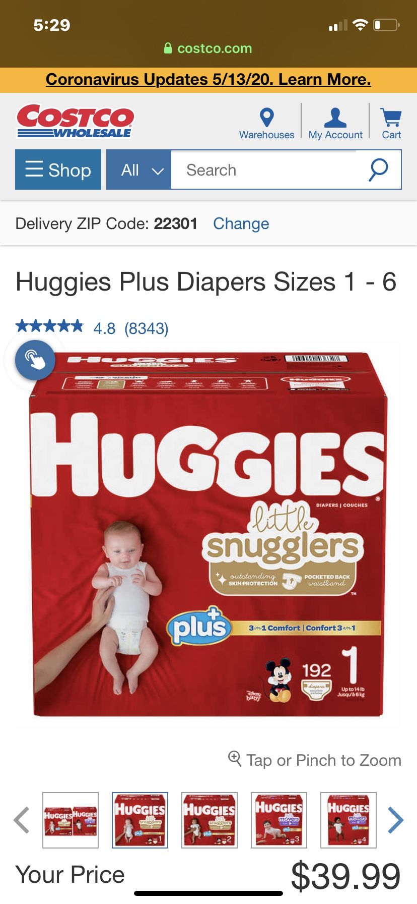 Huggies size 1