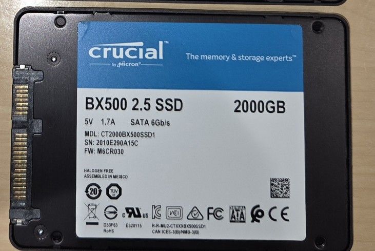 Crucial 2TB SATA III 2.5" Solid State Drive