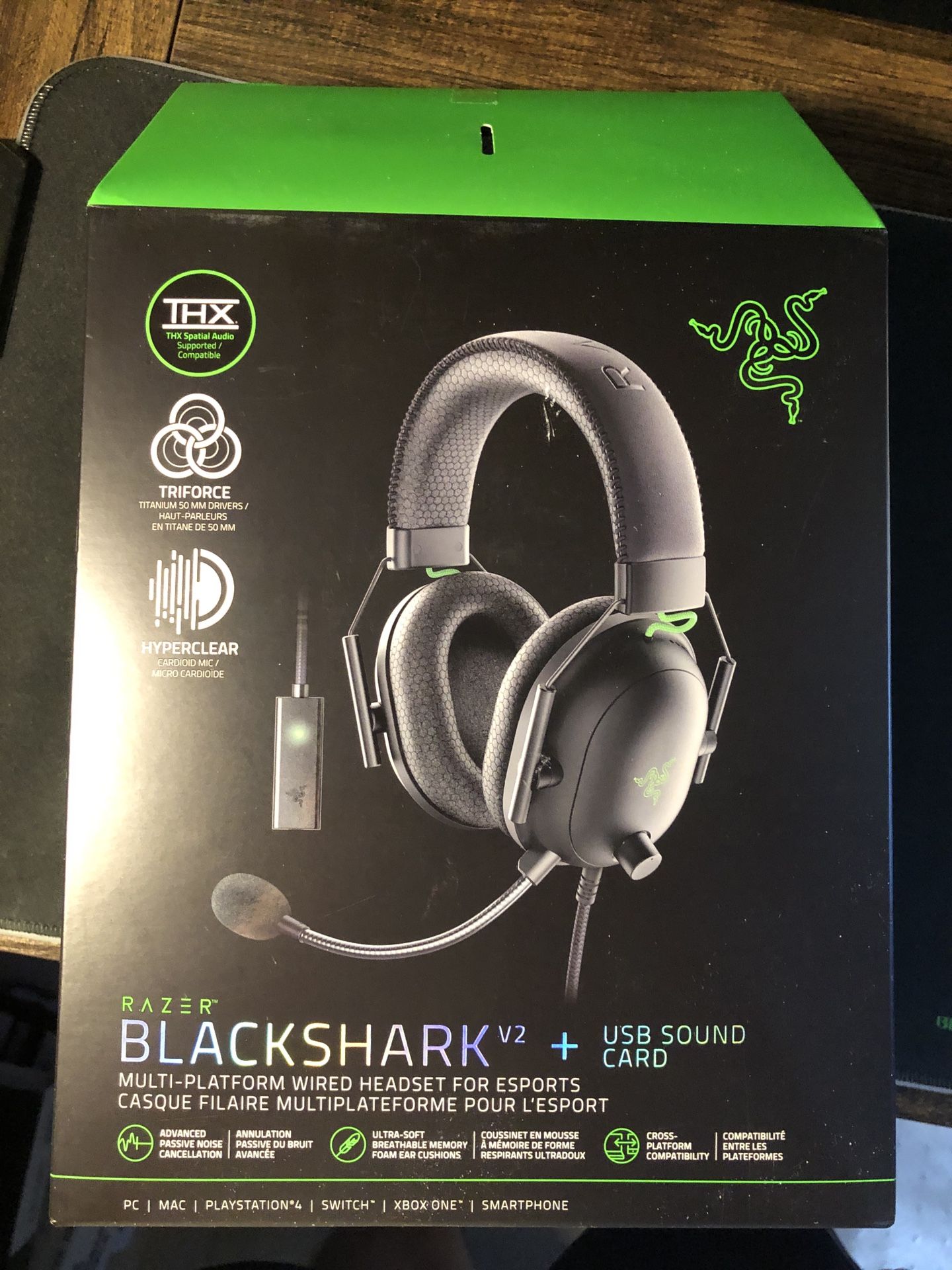 Razer BlackShark V2 Headset Like New
