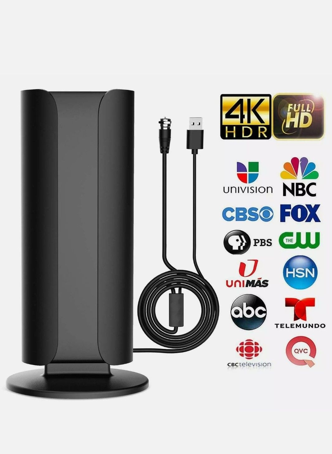 Indoor Digital HDTV Antenna Long 120 Miles Range Powerful HDTV