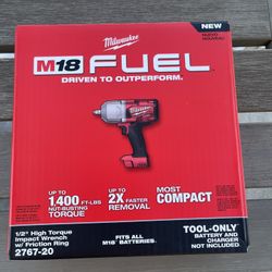 New M18 Milwaukee Fuel 1/2 Impact Tool Only