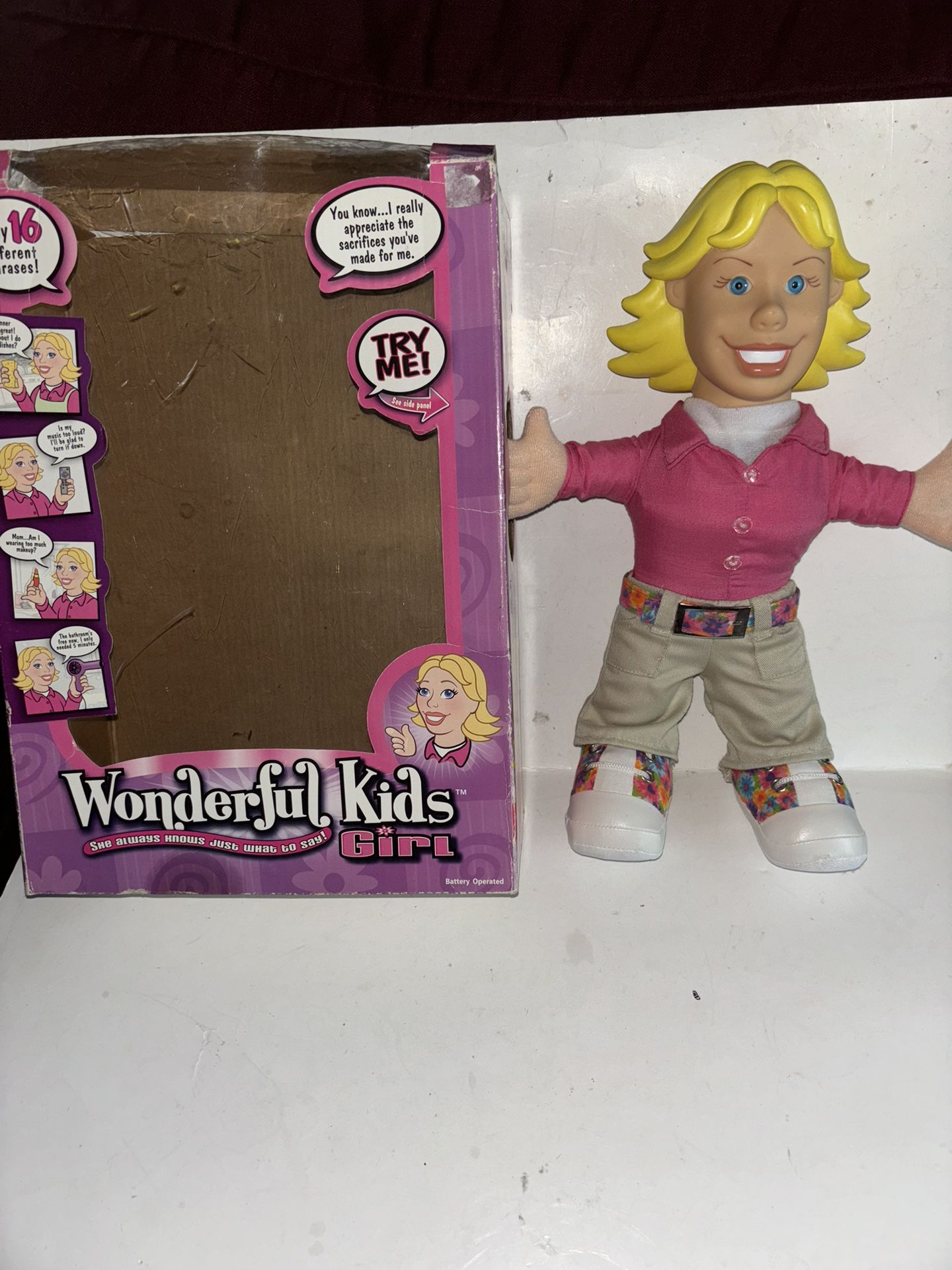 Mr. Wonderful Kids Girl Talking 13” Doll