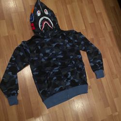 Blue Bathing Ape Hoodie Worn Once Still Have Tags 