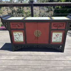 Antique Carved Chinese Altar, Console, Sideboard Buffet, Credenza