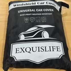 Exquislife Windshield Universal  Car Cover , Dust- Proof Weather Resistant NEW