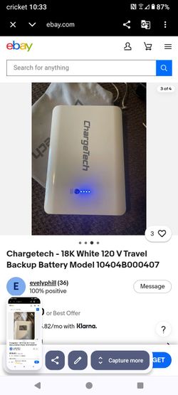 Chargetech en perfectas condiciones trabajando Bien con su cargador carga para una television y computadora