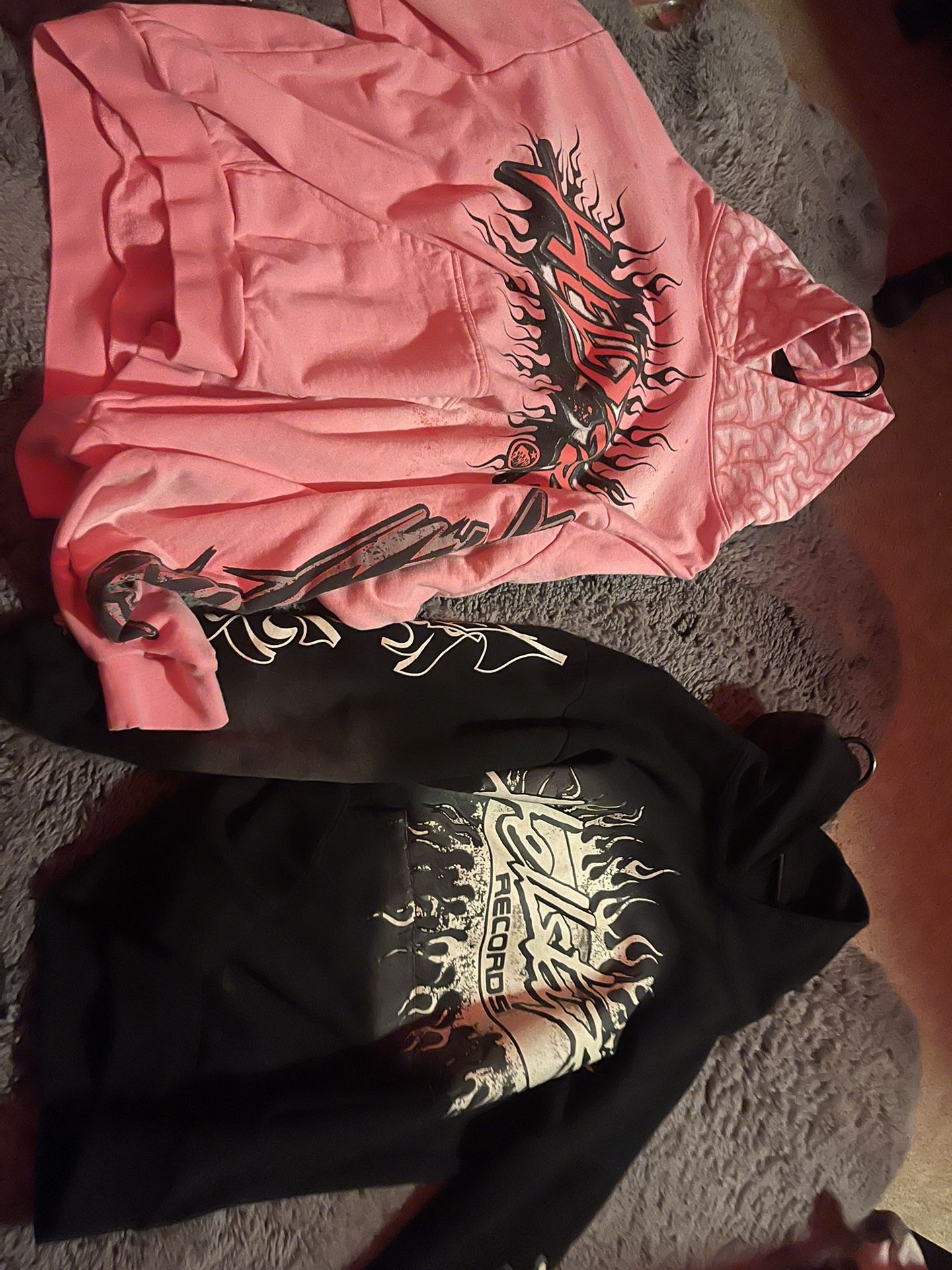Hellstar Hoodies Size M Black And Size L Pink