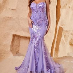 New Faeriesty Elegant Tube Mesh Insert Sequin Mermaid Maxi Dress In Medium 