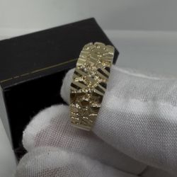 14k Gold Nugget Ring 