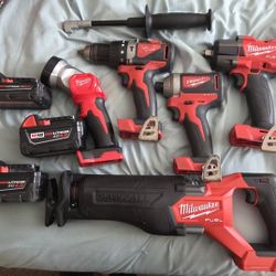 Used & Brand New Milwaukee M18 FUEL Brushless Lot – 10-Piece Bundle