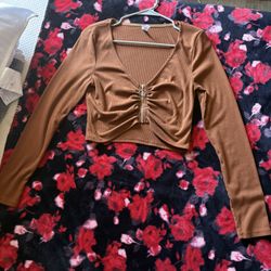 Dark Orange Crop Top 