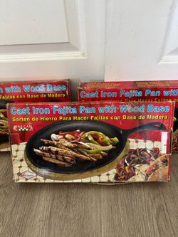 Cast iron fajitas pan new $15 each