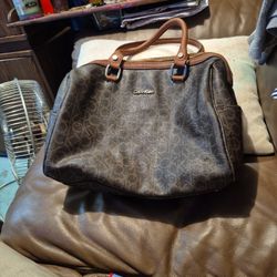 Calvin Klein Brown Leather Bag