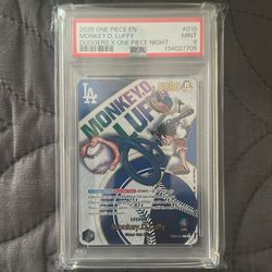 Monkey D Luffy 2025 One Piece X Dodger Night Promo #EB02-10 PSA9
