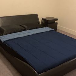  Bed Frame, mattress and Nightstands Together 