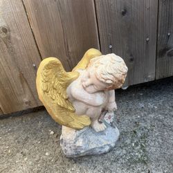 Sleeping Angel Sculpture Elegant Cherub Figurine Vintage Angel Statue Spiritual Home Decor Peace
