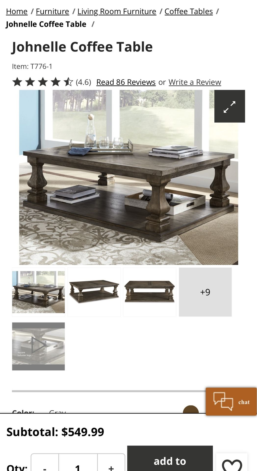 Ashley Furniture Johnelle Coffee Table