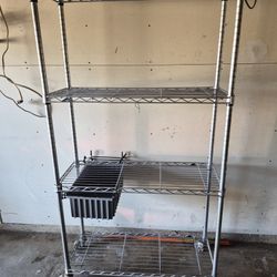 Rack With Wheels And Wine Holder