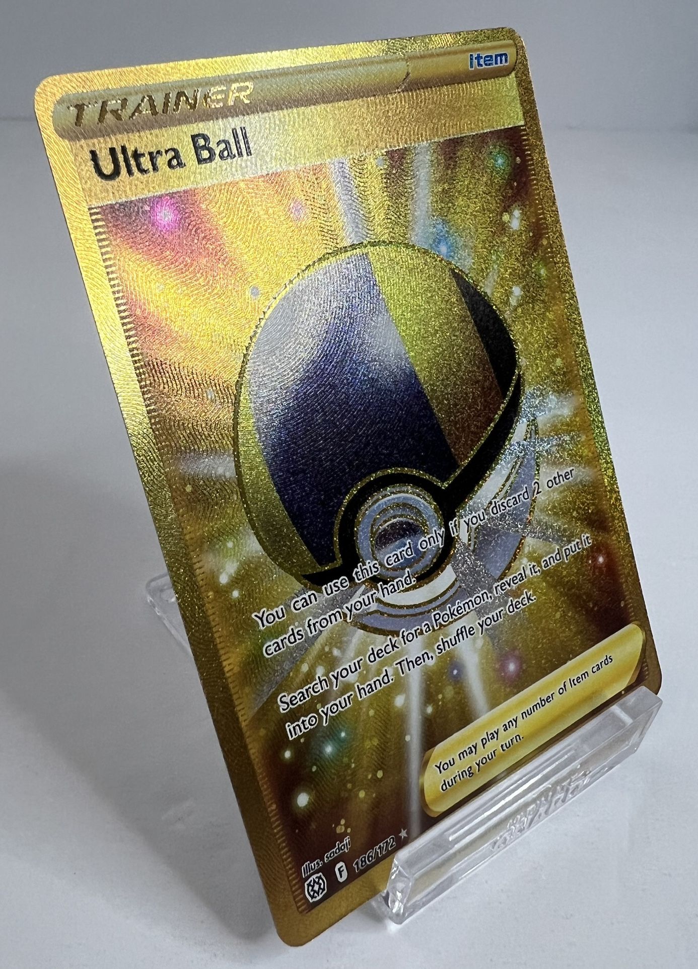 ultra ball gold pokemon card (Secret) 186/172 Swsh09: Brilliant Stars Holo for sale online Ultra Ball (Secret) - SWSH09: