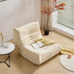 Bean Bag Chair for Adults Memory Foam Single Caterpillar Sofa Fireside Sofa Ergonomic Floor Chair for Living Room Bedroom Dorm Office 