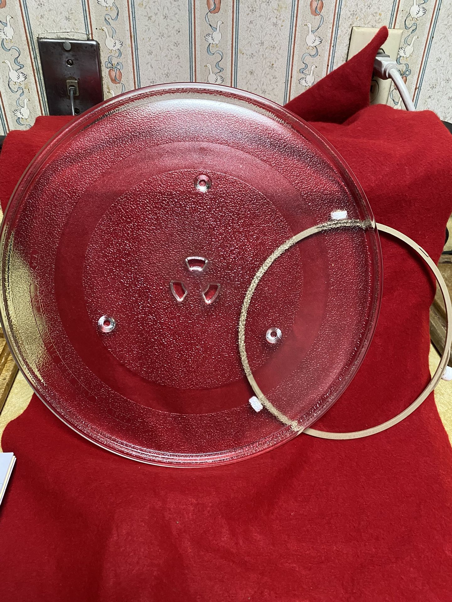 Samsung Glass Turntable & Turntable Ring for Samsung SMH1816S Microwave 