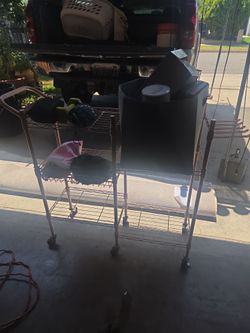 Pink cart, workout equipment