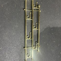 Vintage brass coat rack