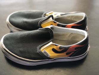 Vans Flaming Fire Boys Size 3