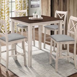BRAND NEW COUNTER HEIGHT DING TABLE WITH 4 CHAIRS 