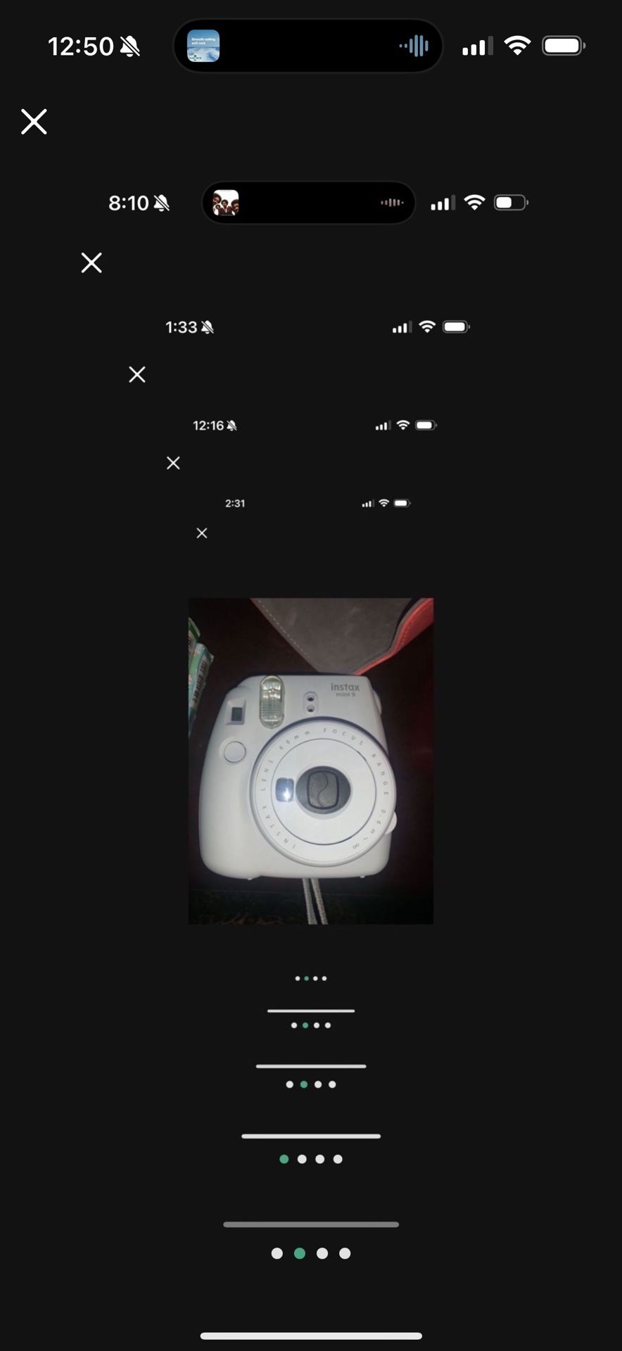 Fujifilm Instax Mini 9 Smokey White With Film Expired & Case