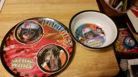 Star wars kids pod race episode 1 plate and bowl