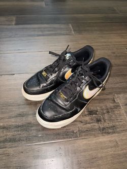 Black, white, & gold Nike Air Max