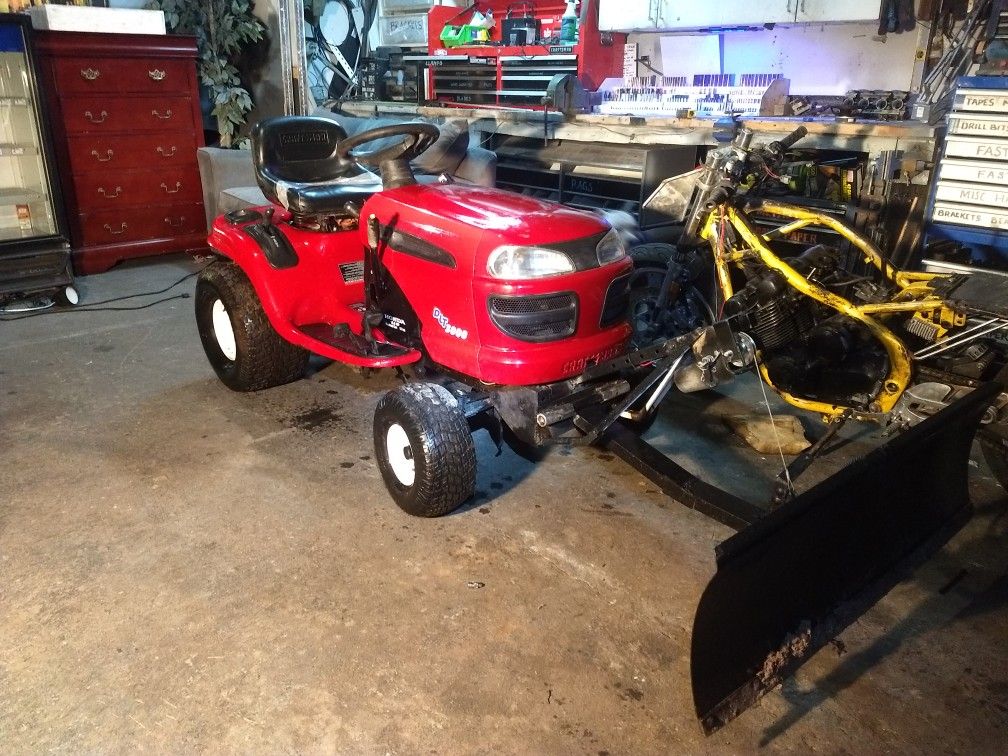 craftsman honda tractor with plow