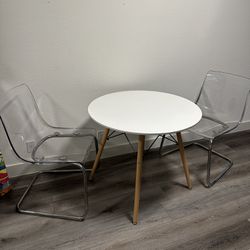 Small table and two chairs
