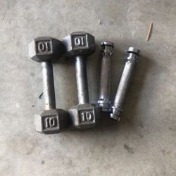 10lb Dumbbells And Fixed Dumbbell Handles