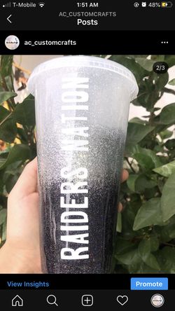 Raiders nation Starbucks custom cups