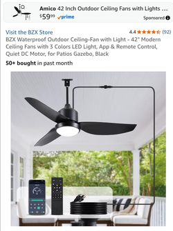 2 Indoor outdoor ceiling fan