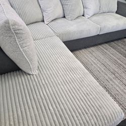 Brand New Push White Sectional