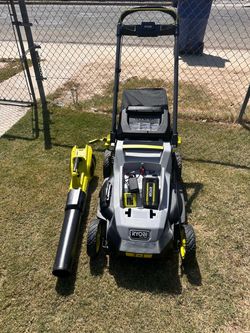 RYOBI 40V HP Brushless 20-inch Cordless Push Mower with 4.0 Ah Battery and Included Blower