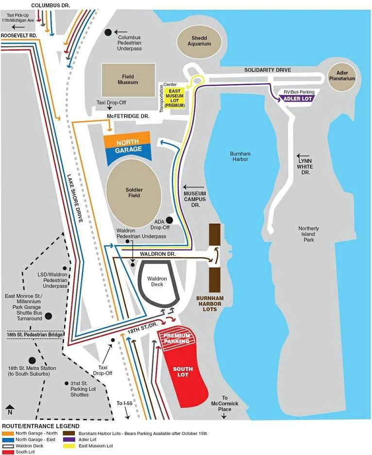 Adler Lot Parking Pass,  Chicago Bears vs San Francisco 49ers 