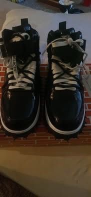Black High-Top Sneakers with White Laces