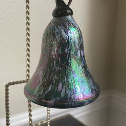 Glass Eye Studio Hand Iridescent Bell Ornament 