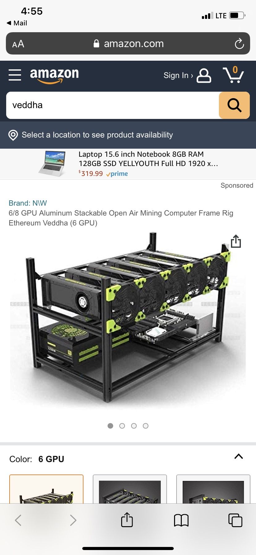 Max Mining Bulk Gpu Discount 6/8 GPU Crypto Mining Rack